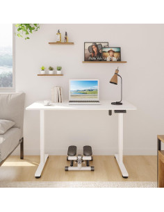 Escritorio de pie eléctrico Veken 120 cm blanco ajustable 2