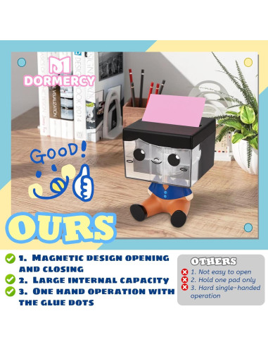 Dispensador de Notas Adhesivas Pop-up Dormercy Azul 7.62x7.62 cm