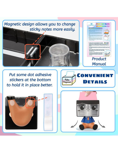 Dispensador de Notas Adhesivas Pop-up Dormercy Azul 7.62x7.62 cm