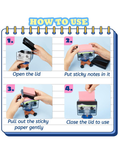 Dispensador de Notas Adhesivas Pop-up Dormercy Azul 7.62x7.62 cm