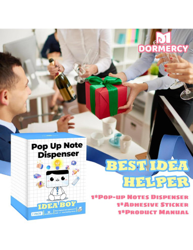 Dispensador de Notas Adhesivas Pop-up Dormercy Azul 7.62x7.62 cm