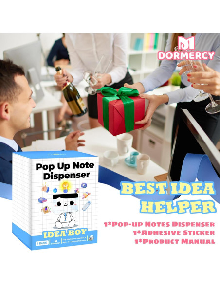 Dispensador de Notas Adhesivas Pop-up Dormercy Azul 7.62x7.62 cm