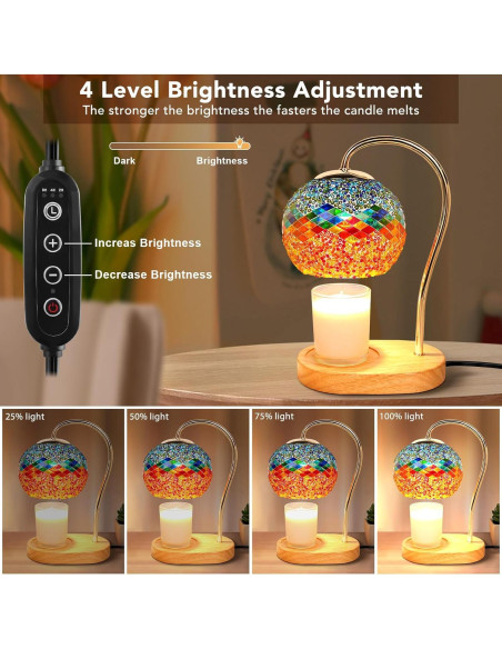 Lámpara Calentadora de Velas PW-04 con Temporizador y Regulador
