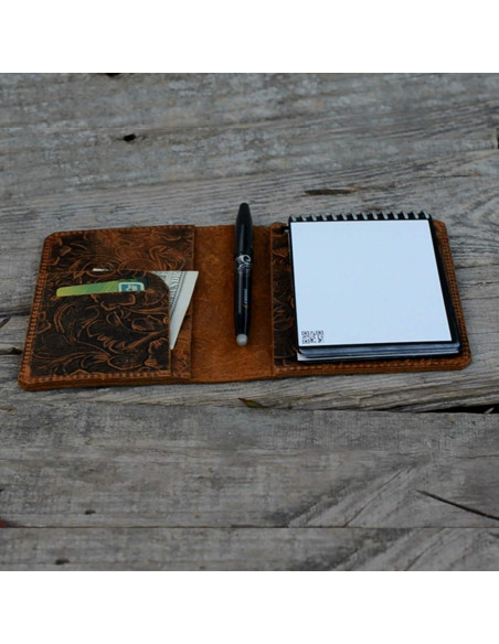 Cubierta de Cuero JJNUSA para Rocketbook Mini 18g Flor