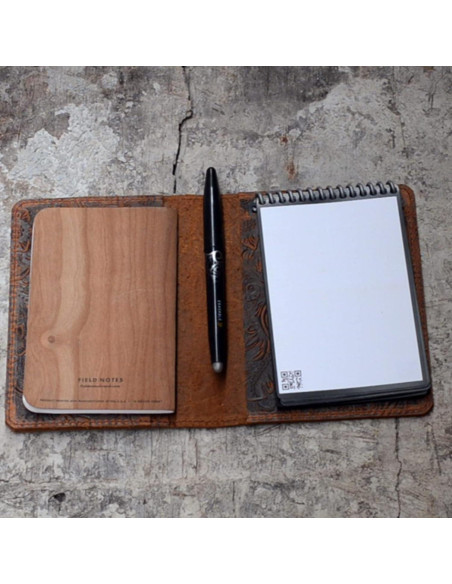 Cubierta de Cuero JJNUSA para Rocketbook Mini 18g Flor