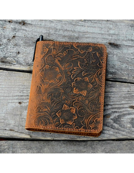 Cubierta de Cuero JJNUSA para Rocketbook Mini 18g Flor