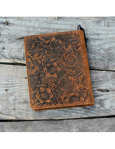 Cubierta de Cuero JJNUSA para Rocketbook Mini 18g Flor