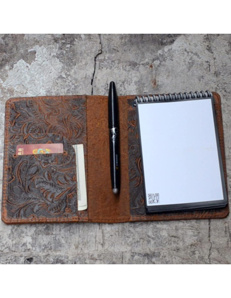 Cubierta de Cuero JJNUSA para Rocketbook Mini 18g Flor