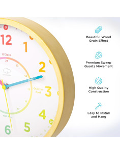 Reloj de Aprendizaje LittleHippo TimeTots Neo 25.4 cm Silencioso 2