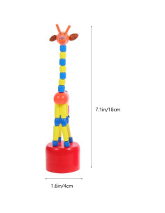 Muñecos de Dedo Jirafa de Madera STOBOK - 5 Piezas Coloridas 2