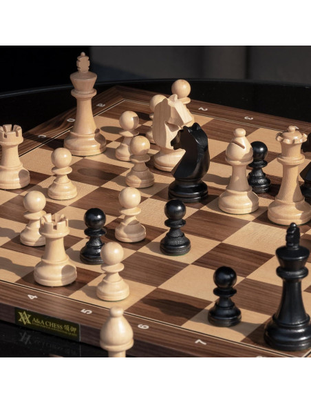 Piezas de Ajedrez A&A Staunton Madera Triple Peso 9.5cm