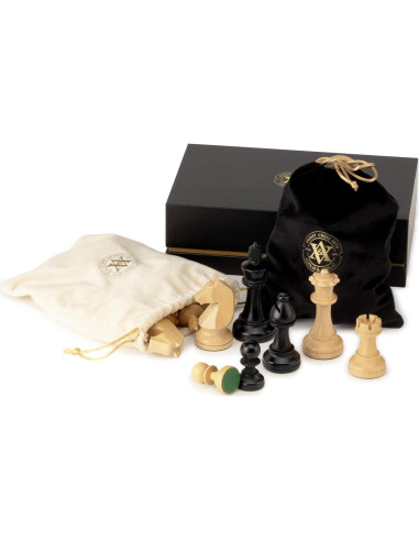 Piezas de Ajedrez A&A Staunton Madera Triple Peso 9.5cm