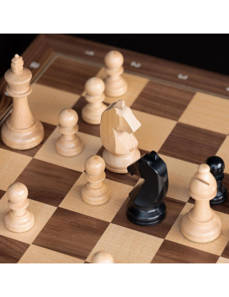 Piezas de Ajedrez A&A Staunton Madera Triple Peso 9.5cm