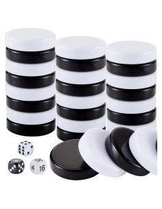 Piezas de Damas de Backgammon Skylety 30 Pcs 3.18 cm