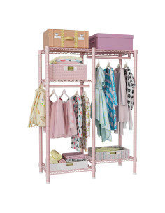 Perchero Metálico Ulif F1 Rosa Ajustable 121.9 cm