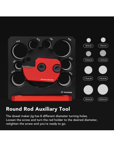 Plantilla para Espigas de Carburo Focket, 8 Agujeros 8-20mm