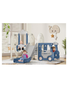 Tobogán para Niños BIERUM 10 en 1 con Columpio y Aro