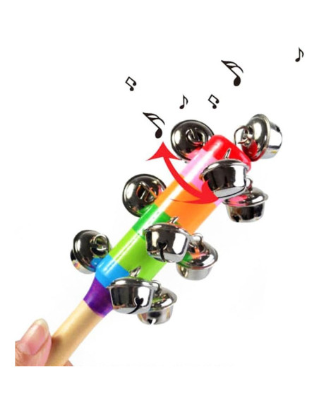 6 Piezas Campanas de Madera ZEAVOLA con Sonido para Niños