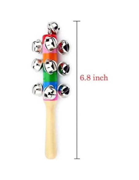 6 Piezas Campanas de Madera ZEAVOLA con Sonido para Niños