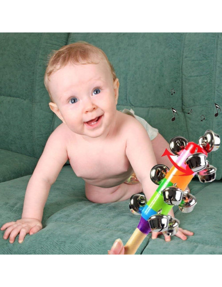 6 Piezas Campanas de Madera ZEAVOLA con Sonido para Niños