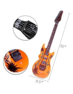 12 Guitarras Inflables de Colores Novelty Place 89cm para Fiesta 2