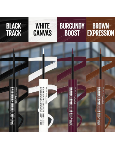 Delineador Líquido a Prueba de Agua Maybelline Trazado Negro 1.7g