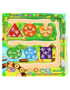 Rompecabezas Magnético Montessori DUKVSG - Laberinto de Colores y Formas