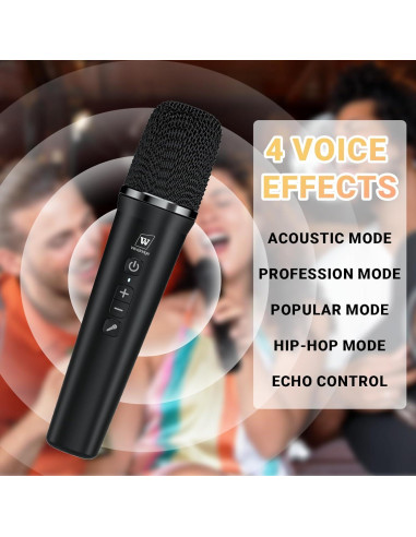 Altavoz Bluetooth WinBridge S97 60W con Micrófonos Inalámbricos