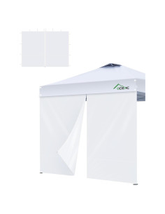 Pared Lateral Carpa Instantánea Acepic 3x2.18m Blanca