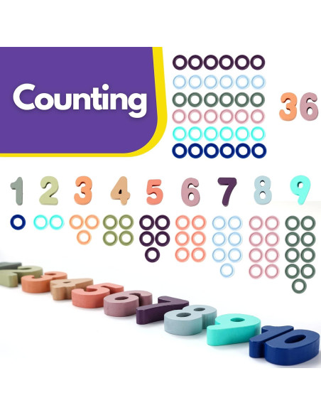 Juguetes Montessori GeroCrew Apilamiento y Conteo 39.37x14.48cm