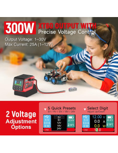 Regulador de Voltaje DC Ajustable Kzreect 1-30V 300W USB-C 2