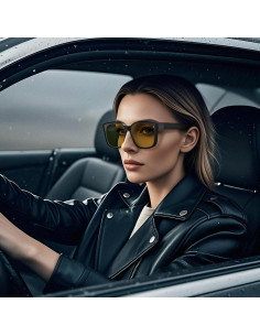 Gafas de Visión Nocturna CARFIA HD Amarillo para Conducir 2