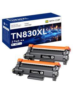Cartucho de Tóner TN830XL Negro Belietop - Paquete de 2, 3000 Páginas