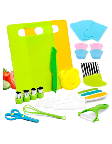 Juego de cuchillos para niños Brzmio - 23 piezas seguras