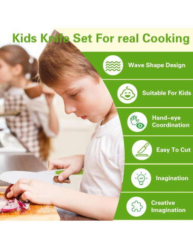 Juego de cuchillos para niños Brzmio - 23 piezas seguras