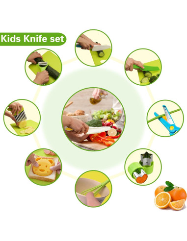 Juego de cuchillos para niños Brzmio - 23 piezas seguras