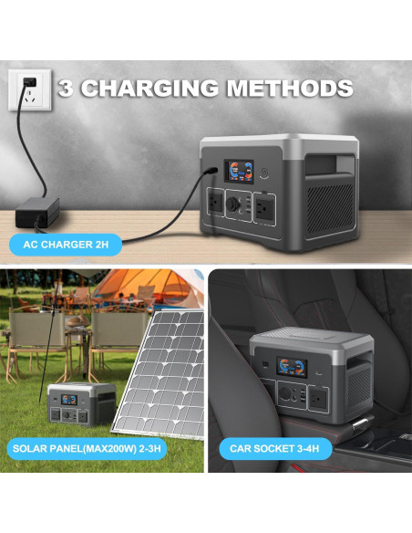 Estación de Energía Portátil Akiisolo GO1X 384Wh 600W Solar