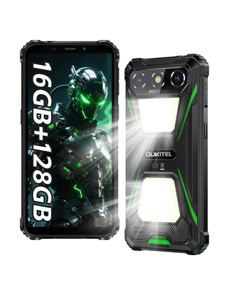 OUKITEL G5 Teléfono Resistente 16GB RAM 128GB Verde 6300mAh OUKITEL G5 Teléfono Resistente 16GB RAM 128GB Verde 6300mAh