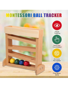 Rastreador Visual de Pelotas de Madera MEYOR para Bebés 3+ Años 2