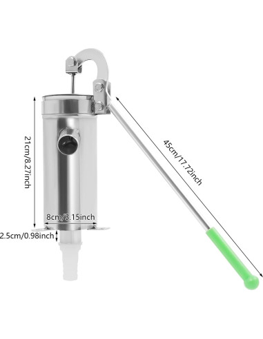 Bomba de agua manual Kunghei de acero inoxidable 8m