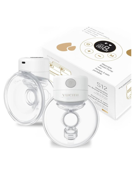 Extractor de Leche Eléctrico Portátil Yuemi YU-BP-01, 2 Modos, 9 Niveles, 180 ml