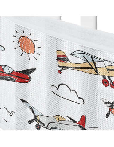 Forro de Cuna de Malla Sweet Jojo Designs Aviación 282x208 cm