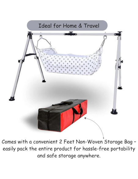 Cuna Plegable PURESHOP de Acero Inoxidable para Bebés 0-2 Años Cuna Plegable PURESHOP de Acero Inoxidable para Bebés 0-2 Años