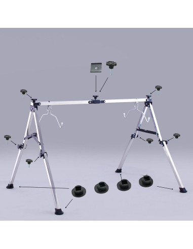 Cuna Plegable PURESHOP de Acero Inoxidable para Bebés 0-2 Años