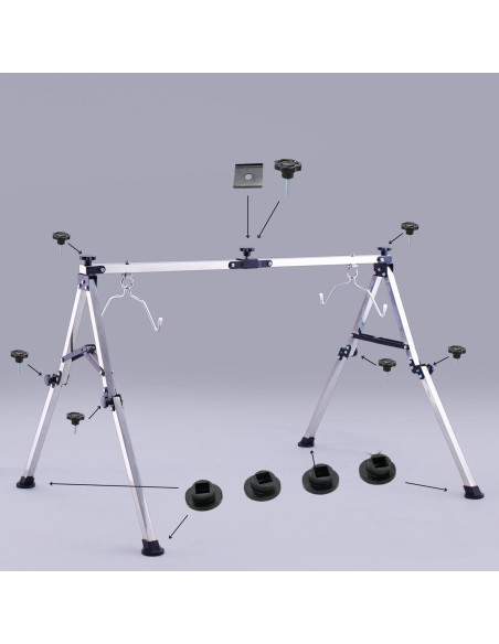 Cuna Plegable PURESHOP de Acero Inoxidable para Bebés 0-2 Años Cuna Plegable PURESHOP de Acero Inoxidable para Bebés 0-2 Años