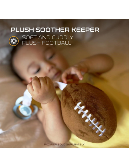 Portador de Chupete de Peluche Green Bay Packers Smilo - Suave y Seguro