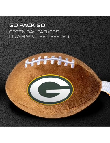 Portador de Chupete de Peluche Green Bay Packers Smilo - Suave y Seguro