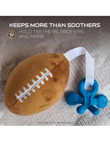 Portador de Chupete de Peluche Green Bay Packers Smilo - Suave y Seguro