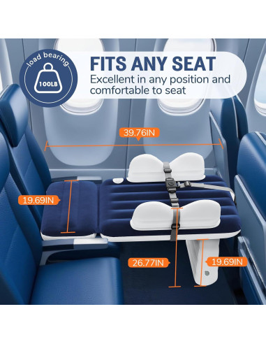 Cama Inflable para Niños Abdtech Azul con Portavasos y Seguridad