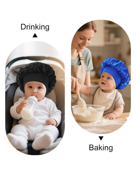 Gorras de Satén para Bebé 3 PCS - Suave y Transpirable